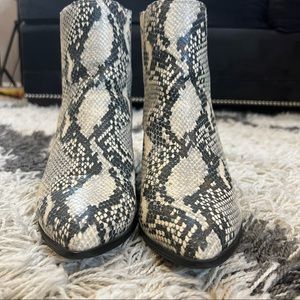 Snakeskin Ankle Boots
